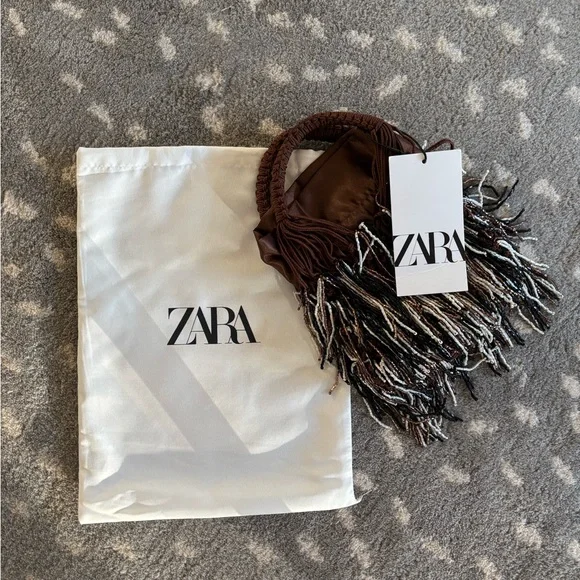 Brown Fringe Handbag - Picture 5 of 5